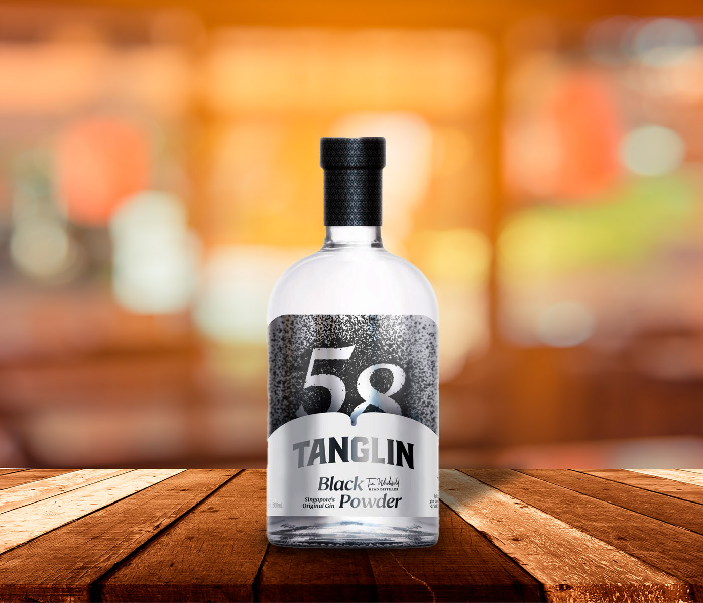 картинка Джин "Танглин Блэк Паудэр Джин" (Tanglin Black Powder Gin), 58%, 500мл от магазина Товары из Японии и Юго-Восточной Азии